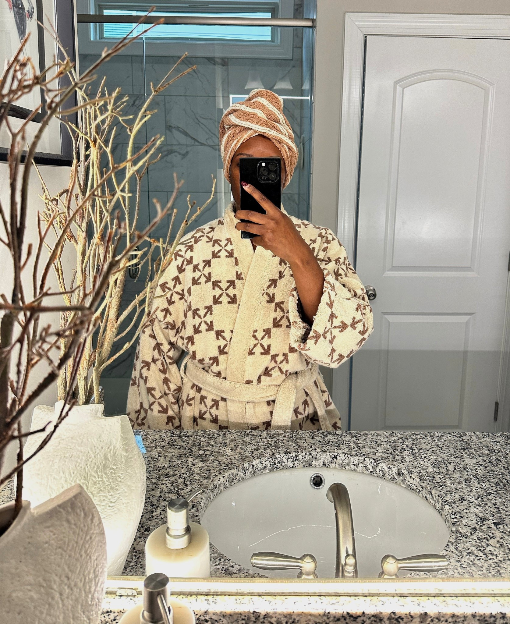 MY LOVE FOR ROBES AND TURBANS GOES WITHOUT SAYING. THE EXACT TURBAN LINKED. ROBE IN BLACK AND WHITE LINKED. IM WEARING A MEDIUM . ITS A MENS ROBE. SIZE DOWN IF YOU DONT LIKE AN OVERSIZED FIT. THESE ARE SELLERS SO THEY MAY SELL OUT FAST. IM ALSO LINKING SIMILAR STYLE  ! 

#LTKHome #LTKGiftGuide #LTKHoliday