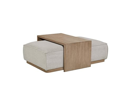 Ottoman & Tray Table-Gray Multi-Functional Storage Footrest for Living Room, Bedroom, Office \u20... | Amazon (US)
