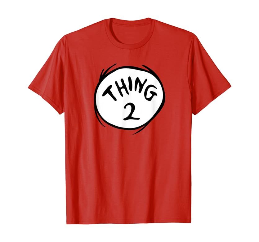 Dr. Seuss Thing 2 Emblem RED T-shirt T-Shirt | Amazon (US)