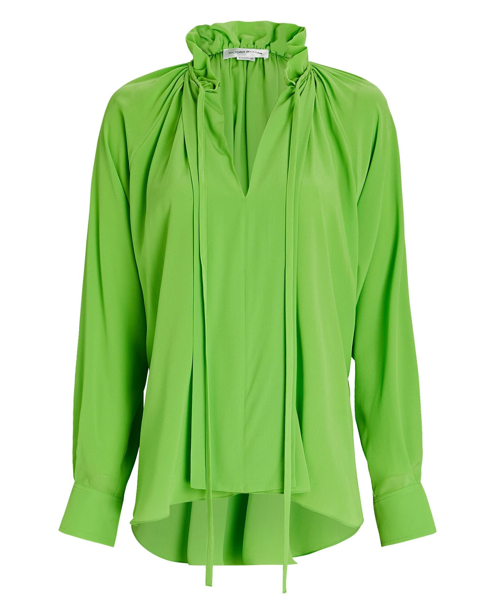 Ruffle-Trimmed Silk Blouse | INTERMIX