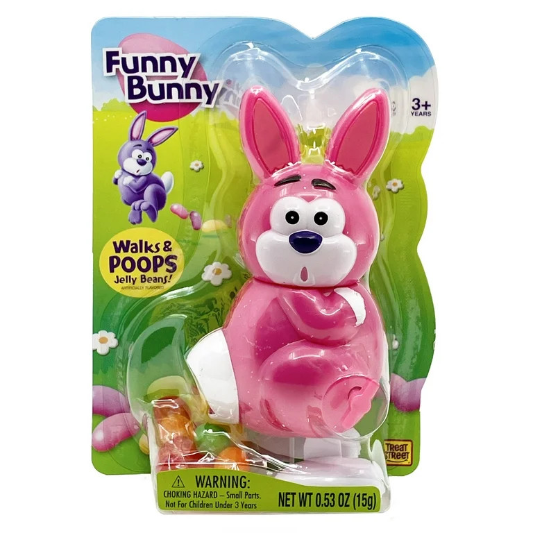 Funny Bunny Easter Jelly Bean Pink Dispenser, 0.53oz - Walmart.com | Walmart (US)
