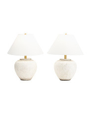 2pk 20in Cement Pot Lamp Set | TJ Maxx