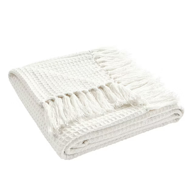 50"x60" Waffle Cotton Knit Throw Blanket - Lush Décor | Target