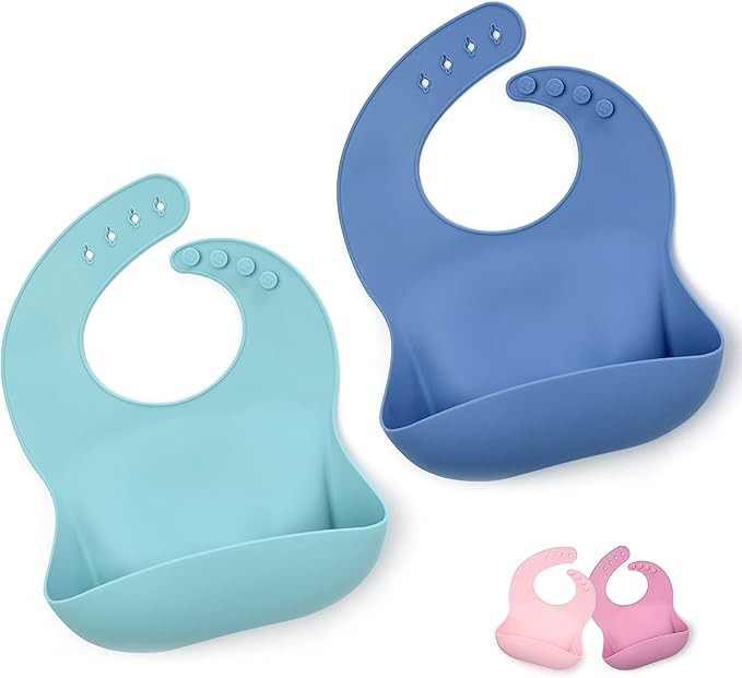 PrimaStella Silicone Baby Bibs – Soft Adjustable Waterproof Bib for Babies & Toddlers | BPA Fre... | Amazon (US)