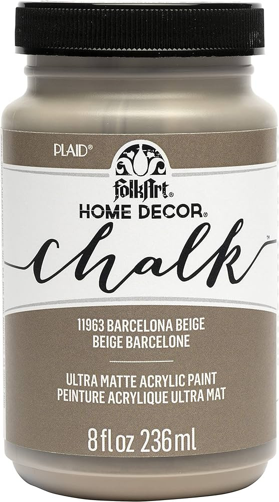 FolkArt, Barcelona Beige Assorted Home Décor 8 fl oz / 236 ml Acrylic Chalk Paint For Easy To Ap... | Amazon (US)