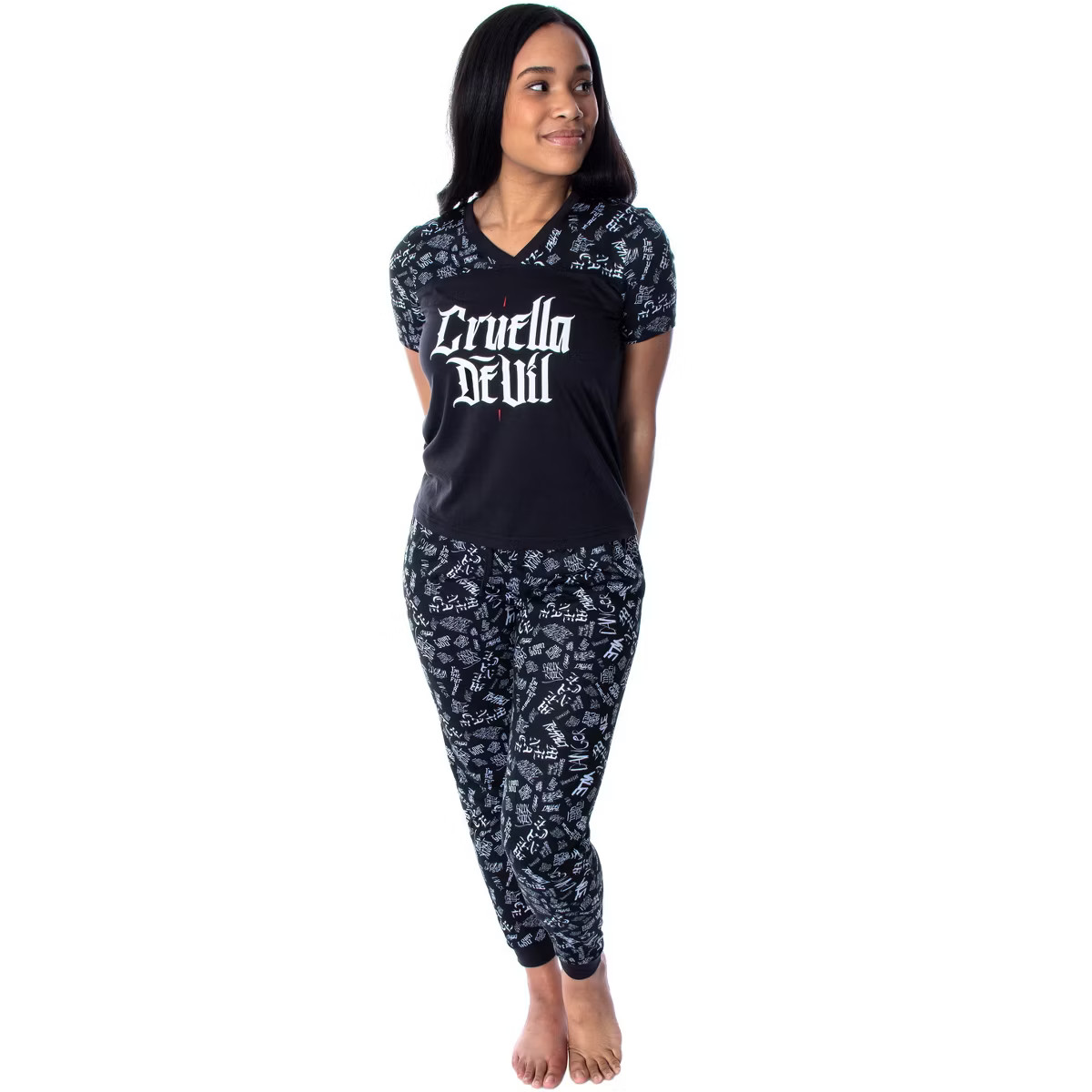 Disney Villains Women's Cruella De Vil 2 Piece Jogger Pajama Set Bad Girls Club | Target