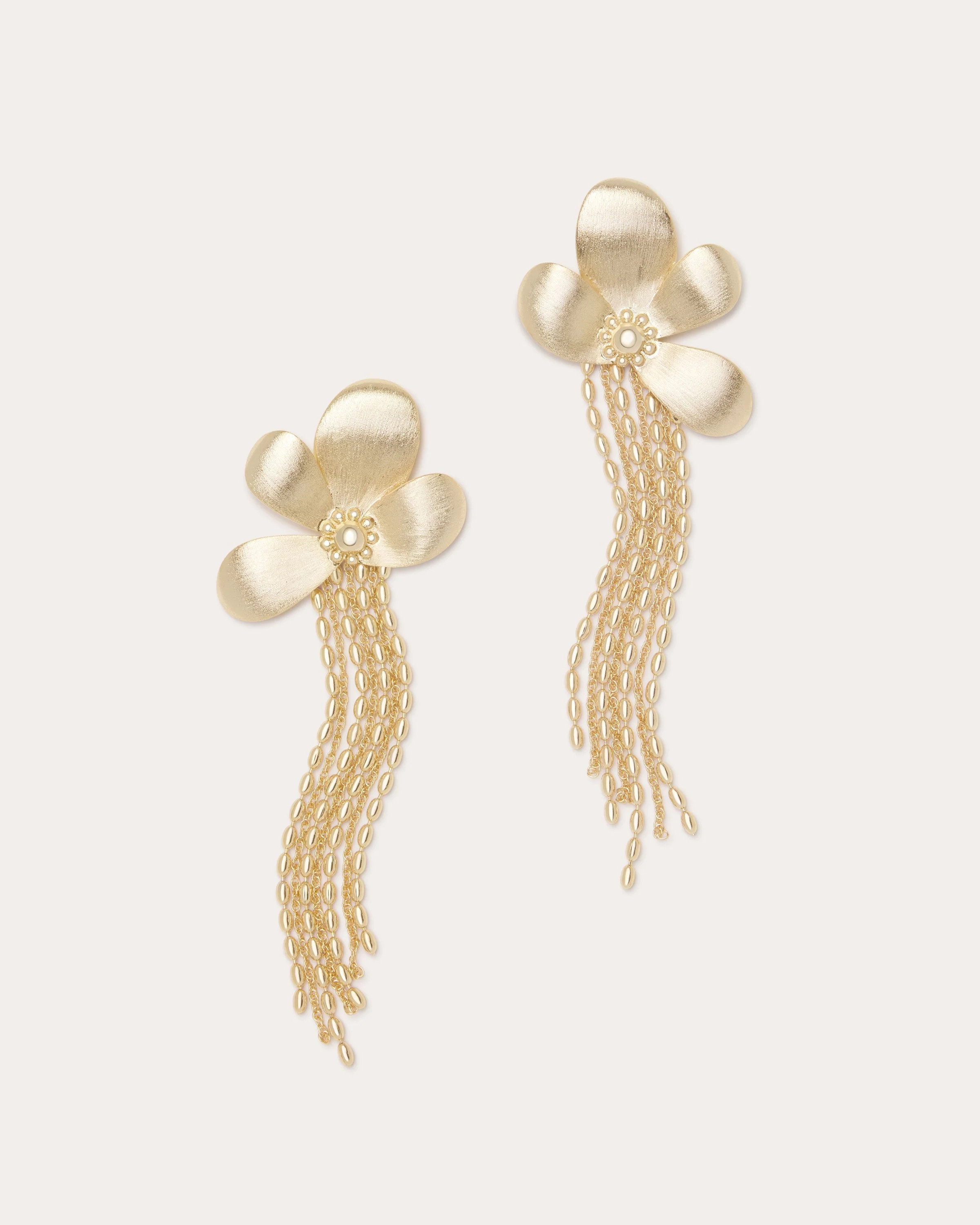 Anaya Flower Drop Earrings in Gold | Ramy Brook