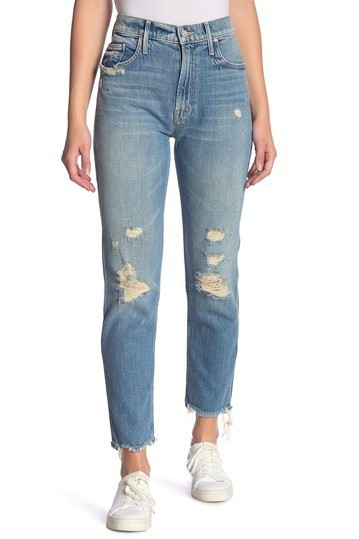 The Cardinal Sinner Distressed Frayed Ankle Jeans | Nordstrom Rack