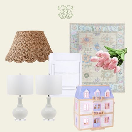 Sweet pieces I have in my daughter’s new big girl room 

#homedecor #whitelamp #dollhouse #rattan #scalloped #bedding #sheets