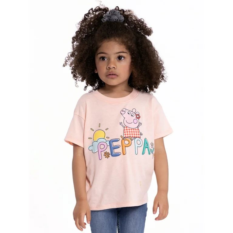 Peppa Pig Toddler Girls Short Sleeve Crewneck T-Shirt, Sizes 12M-5T - Walmart.com | Walmart (US)