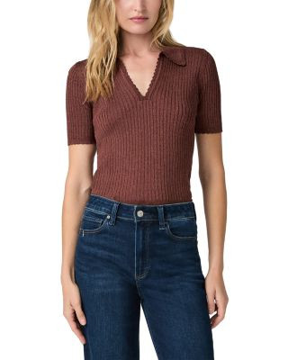 Paige Una Cotton Blend Ribbed Knit Top | Bloomingdale's (US)