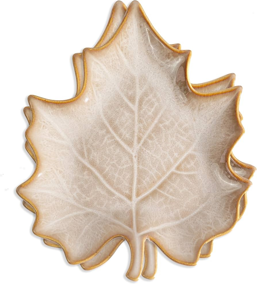 2 PCS Spoon Rest Ceramic Leaf Shaped for Stove Top & Kitchen Countertop - Cute Large Porcelain Sp... | Amazon (US)