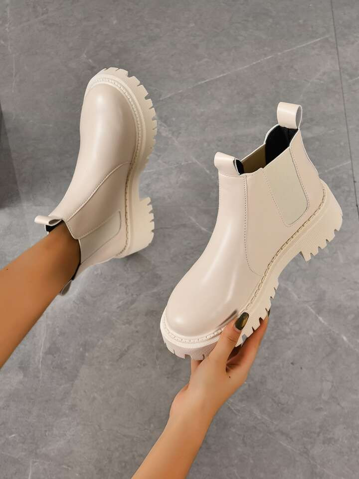 Minimalist Slip On Combat Boots | SHEIN