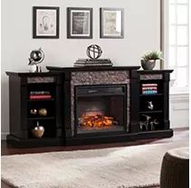 Charleston Infrared Electric Fireplace with Bookcases | Sam's Club
