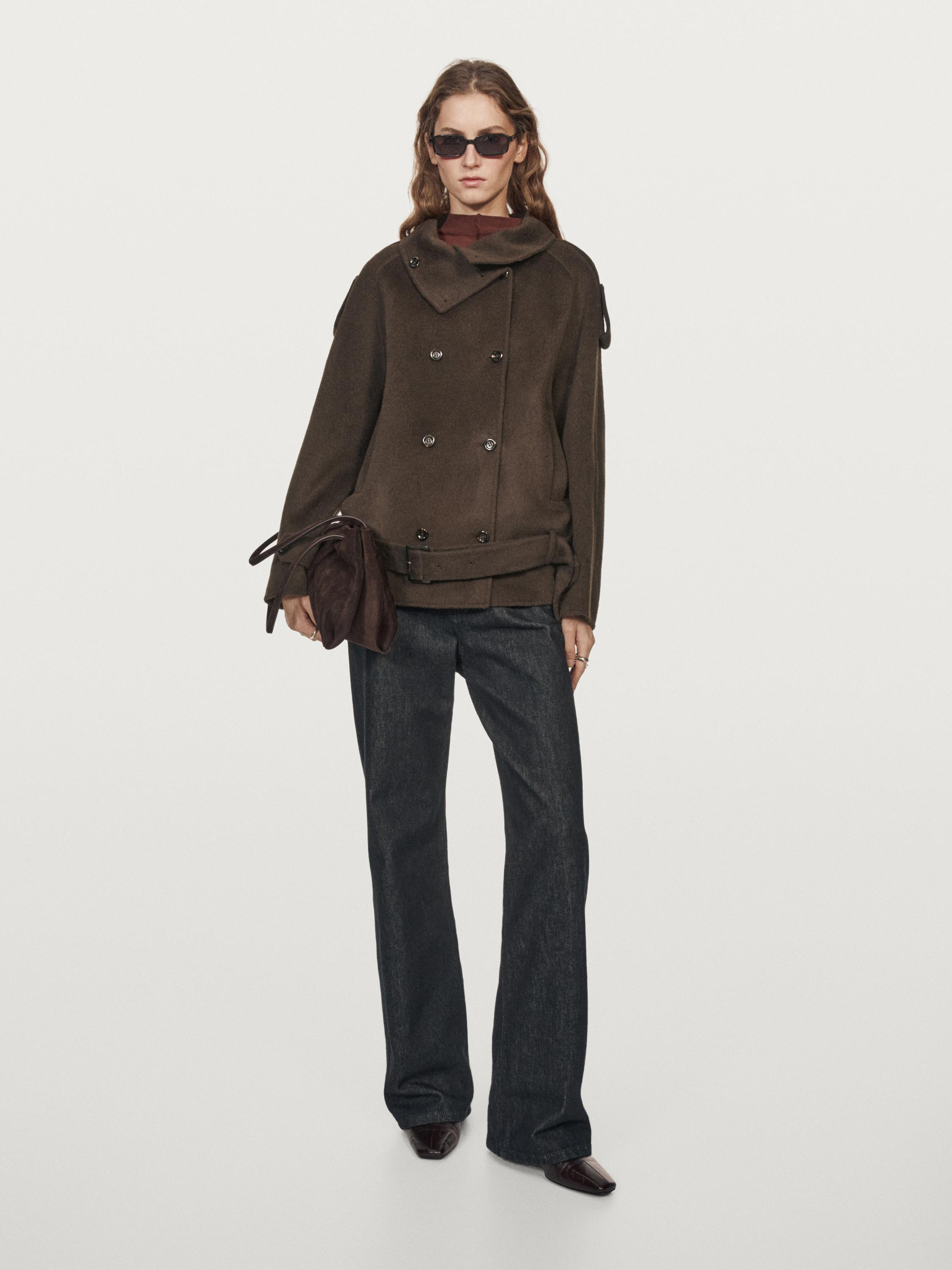 Wool blend trench coat | Massimo Dutti UK