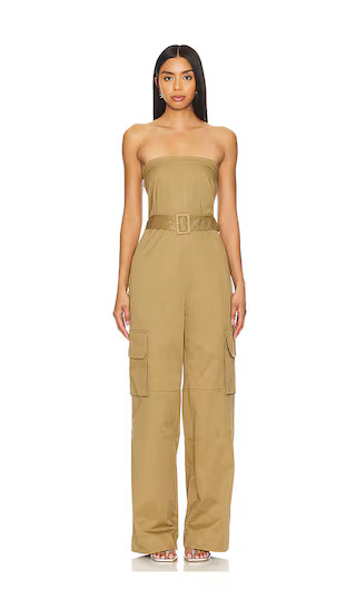 Sydney Jumpsuit in Khaki | Revolve Clothing (Global)