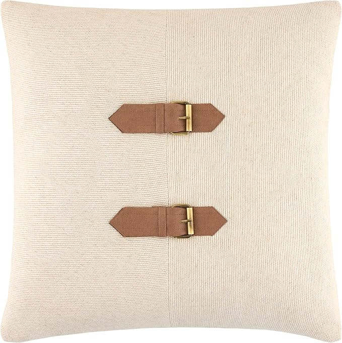 Livabliss x Galey Alix Havre Modern Throw Pillow, 20" L x 20" W, Brown/Beige | Amazon (US)