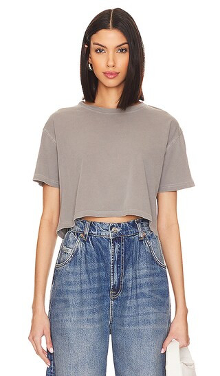 Green The Bay Tee Shirt in Soft Grey | Revolve Clothing (Global)