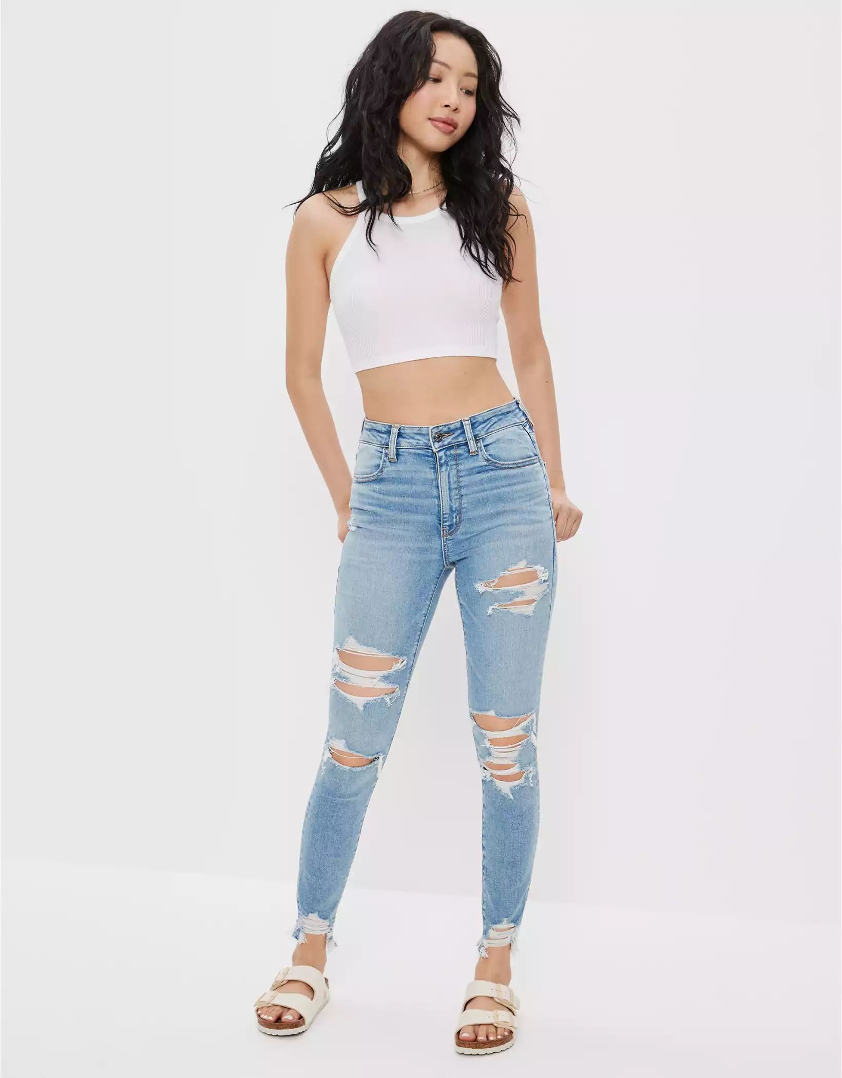AE Next Level Ripped Super High-Waisted Jegging | American Eagle Outfitters (US & CA)