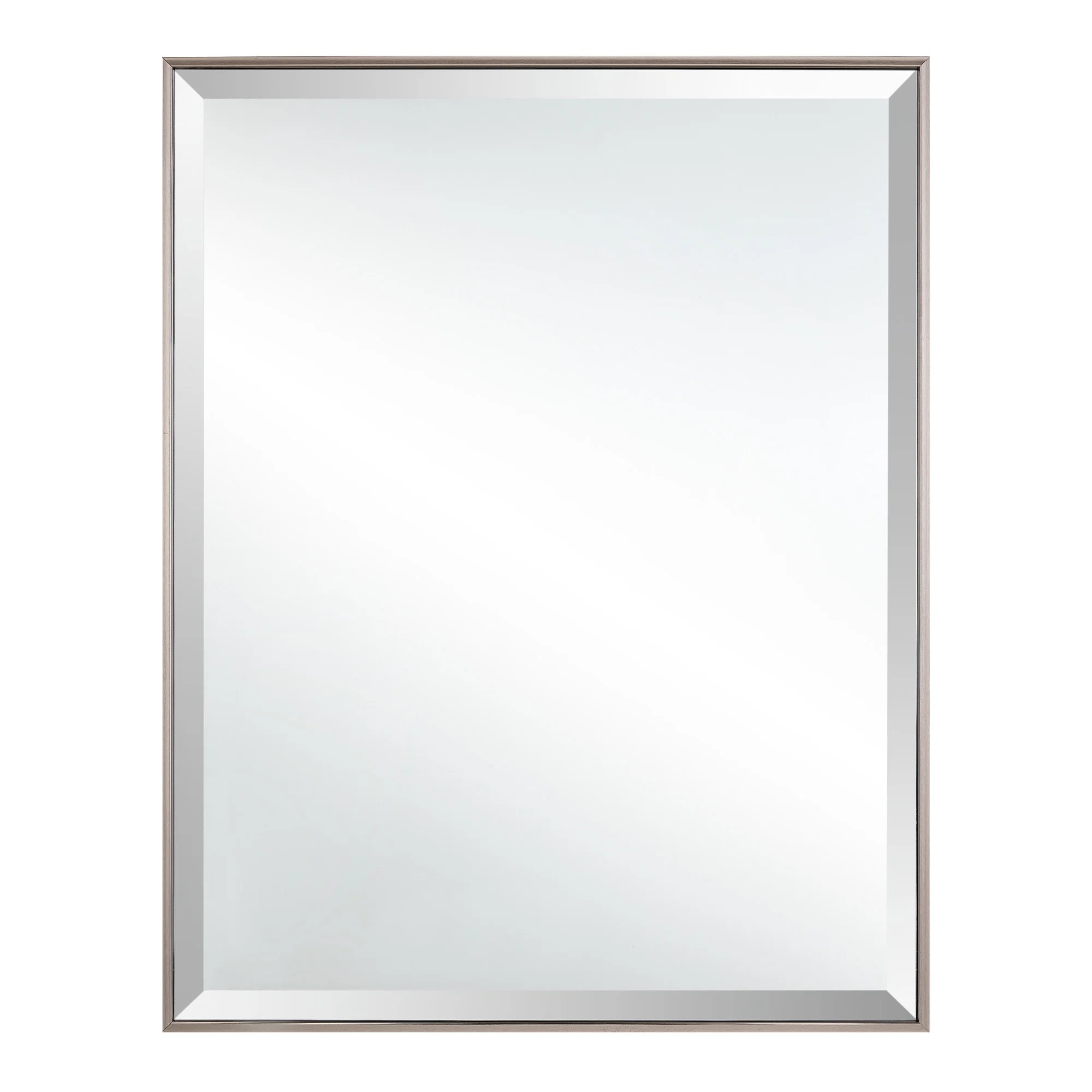 Mainstays Beveled Modern Rectangular Wall Mirror, 23" x 29", Gunmetal - Walmart.com | Walmart (US)