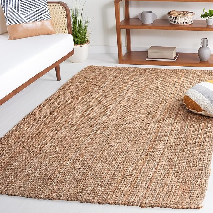SAFAVIEH Natural Fiber Collection Area Rug - 5' x 8', Natural, Handmade Farmhouse Jute, Ideal for... | Amazon (US)