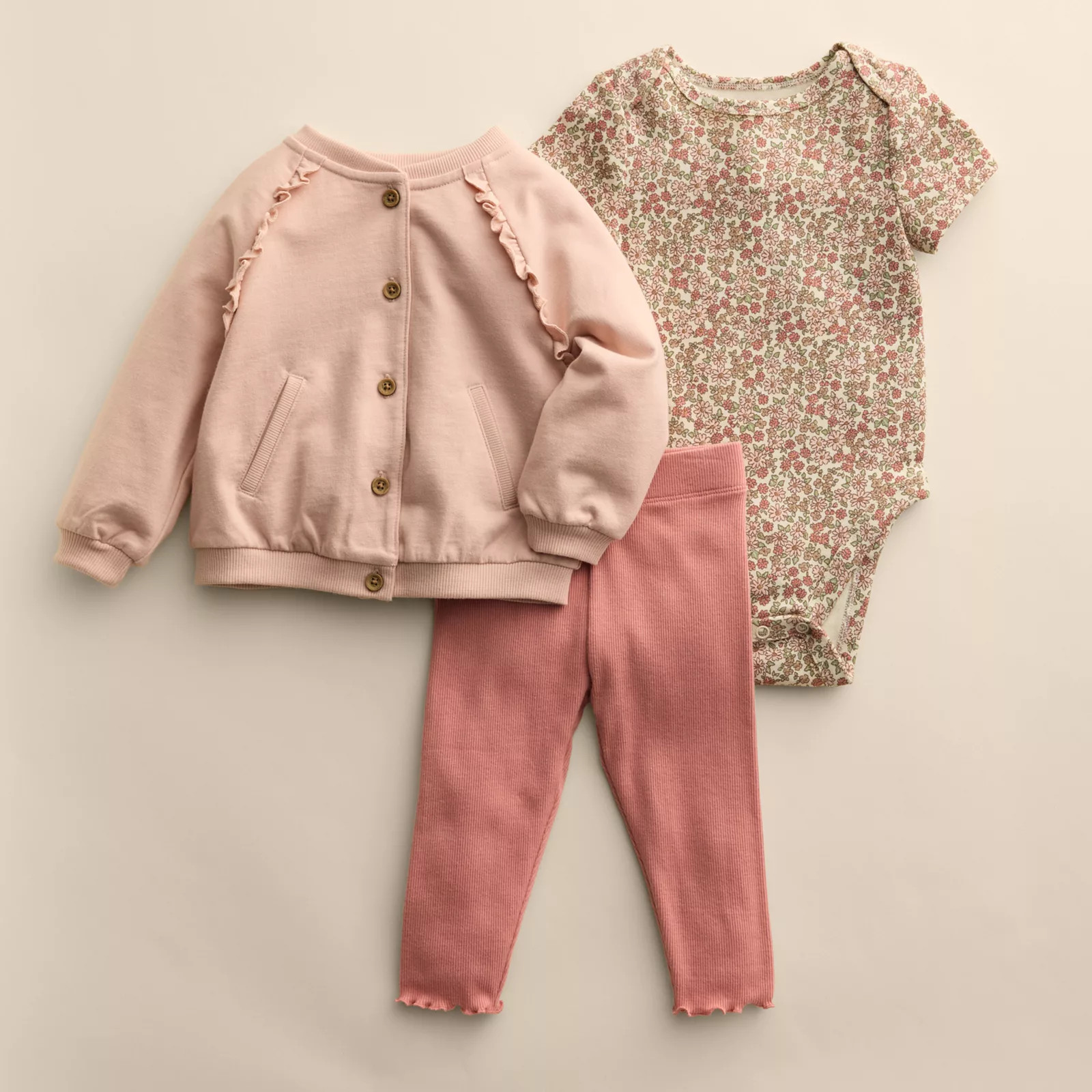 Baby Little Co. By Lauren Conrad Bomber Jacket, Bodysuit & Pants Set | Kohl's