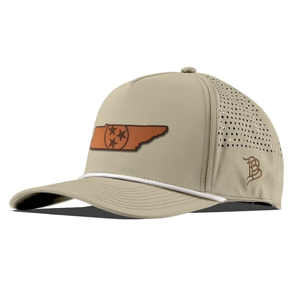 Branded Bills Tennessee 16 Tan Leather Curved 5 Panel Rope, Snapback Closure, Lightweight, Comfor... | Amazon (US)