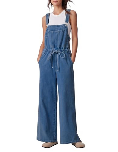 Kedera Spring Denim Overalls for Women Loose Fit Bowknot Drawstring Wide Leg Jeans Overalls with ... | Amazon (US)
