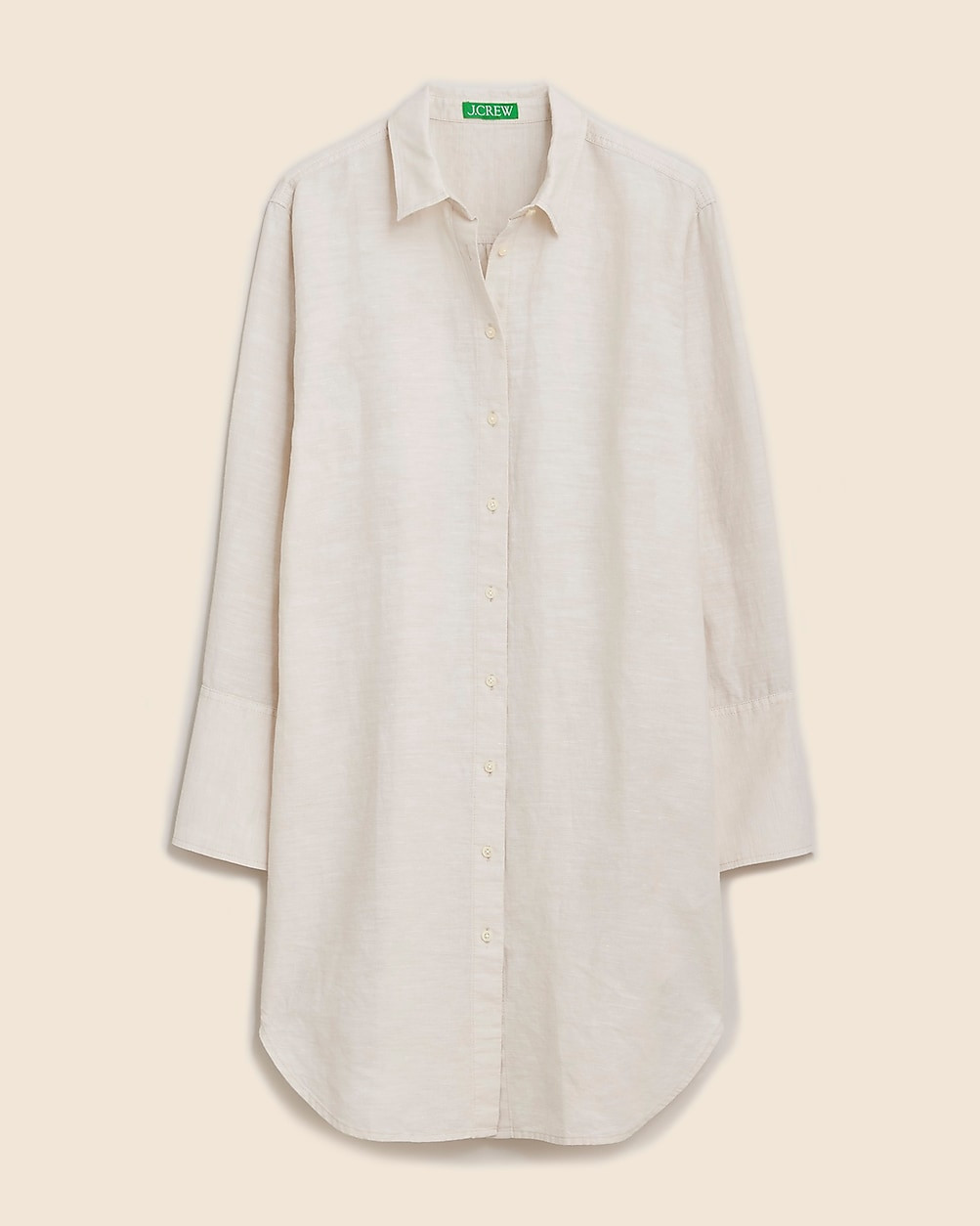 Relaxed-fit beach shirt in linen-cotton blend | J. Crew US