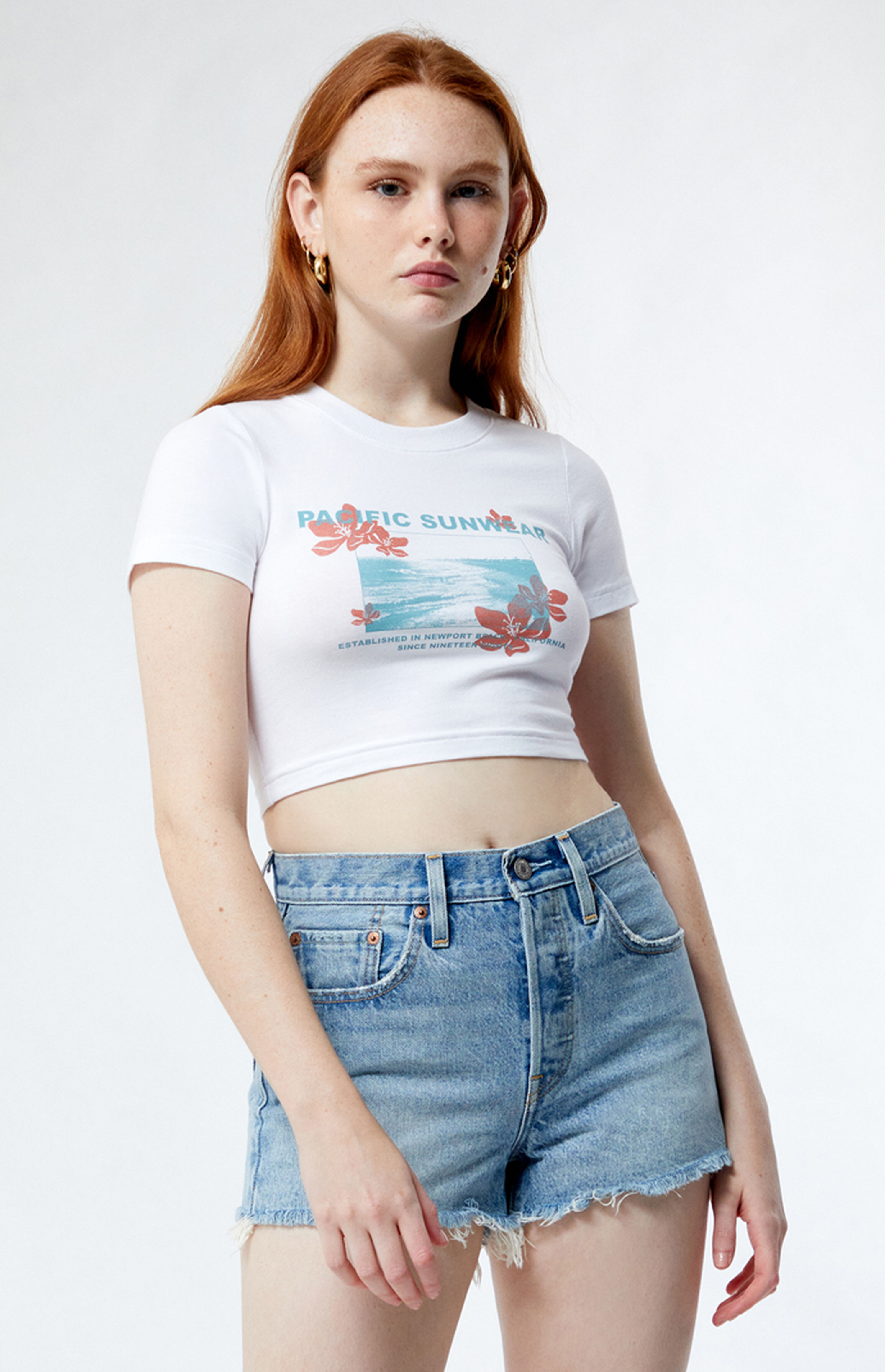 Levi's 501 Original Fit Light Indigo High Waisted Denim Shorts | PacSun