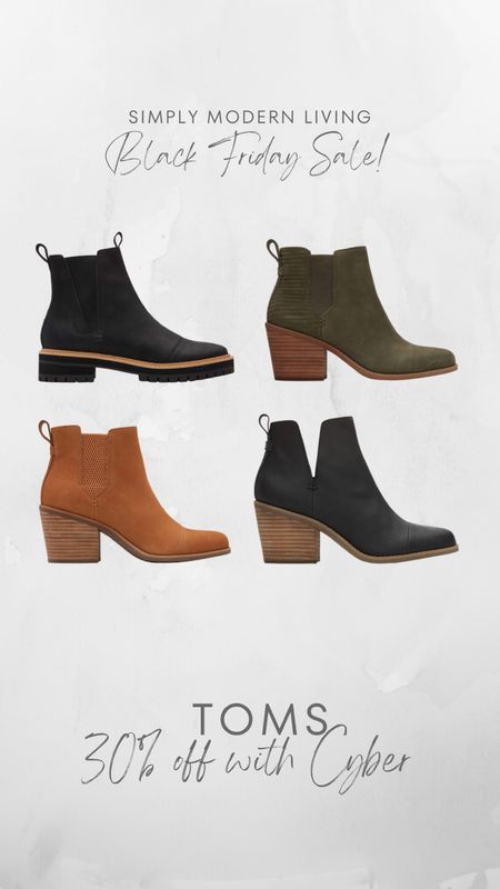 Booties 30% off - TOMS leather boots on sale. Gifts for her

#LTKCyberweek #LTKHoliday #LTKGiftGuide
