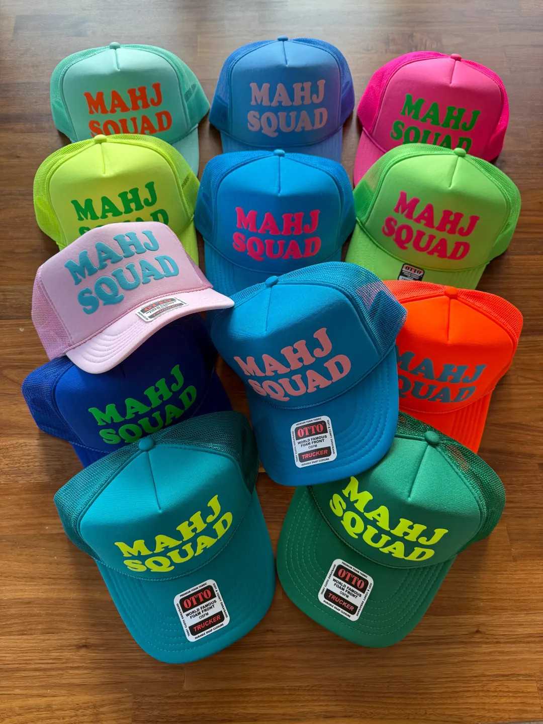 Mahjong Puff Print Trucker Hat, Mahjong Trucker Hat, MAHJ Trucker Hat, Mahjong Team Hats, Mahjong... | Etsy (US)