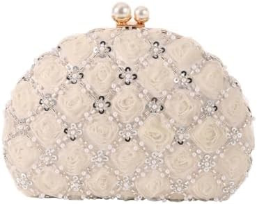 Dreubea Elegant Evening Clutch for Women with Sequins, Artificial Pearls, Featuring a Pearl-Embel... | Amazon (US)