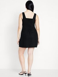 Square-Neck Linen-Blend Mini Dress | Old Navy (US)