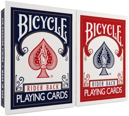 Bicycle Rider Back Playing Cards, Standard Poker Size Deck of Cards, Red & Blue (2 Pack), Classic... | Amazon (US)