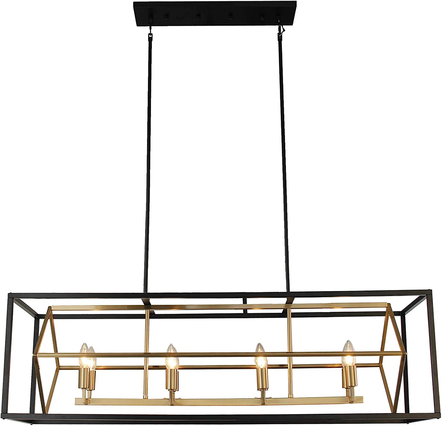 Guzik 8 - Light Dimmable Kitchen Island Square / Rectangle Chandelier | Wayfair North America