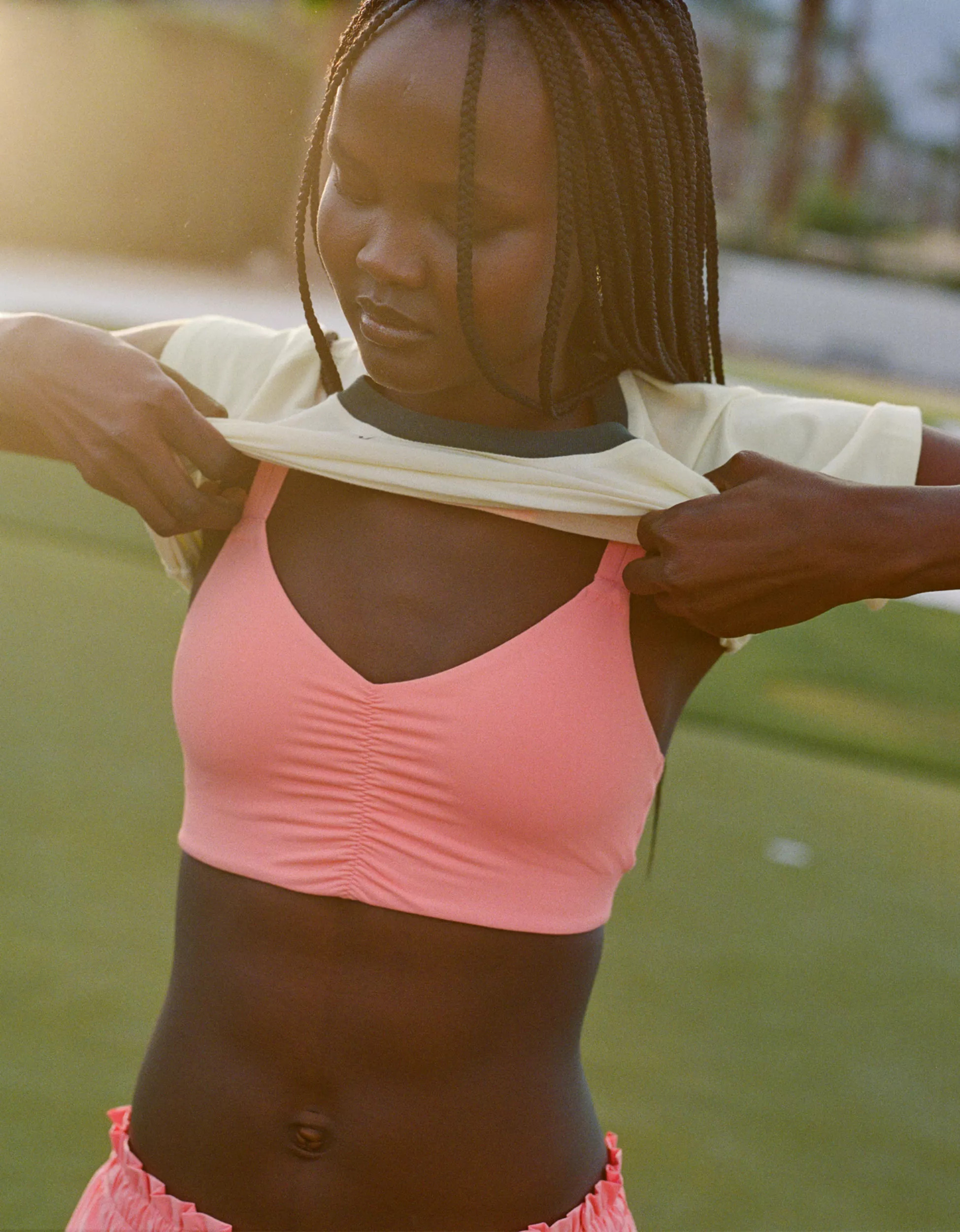 OFFLINE By Aerie Real Me Ruched Strappy Sports Bra | Aerie