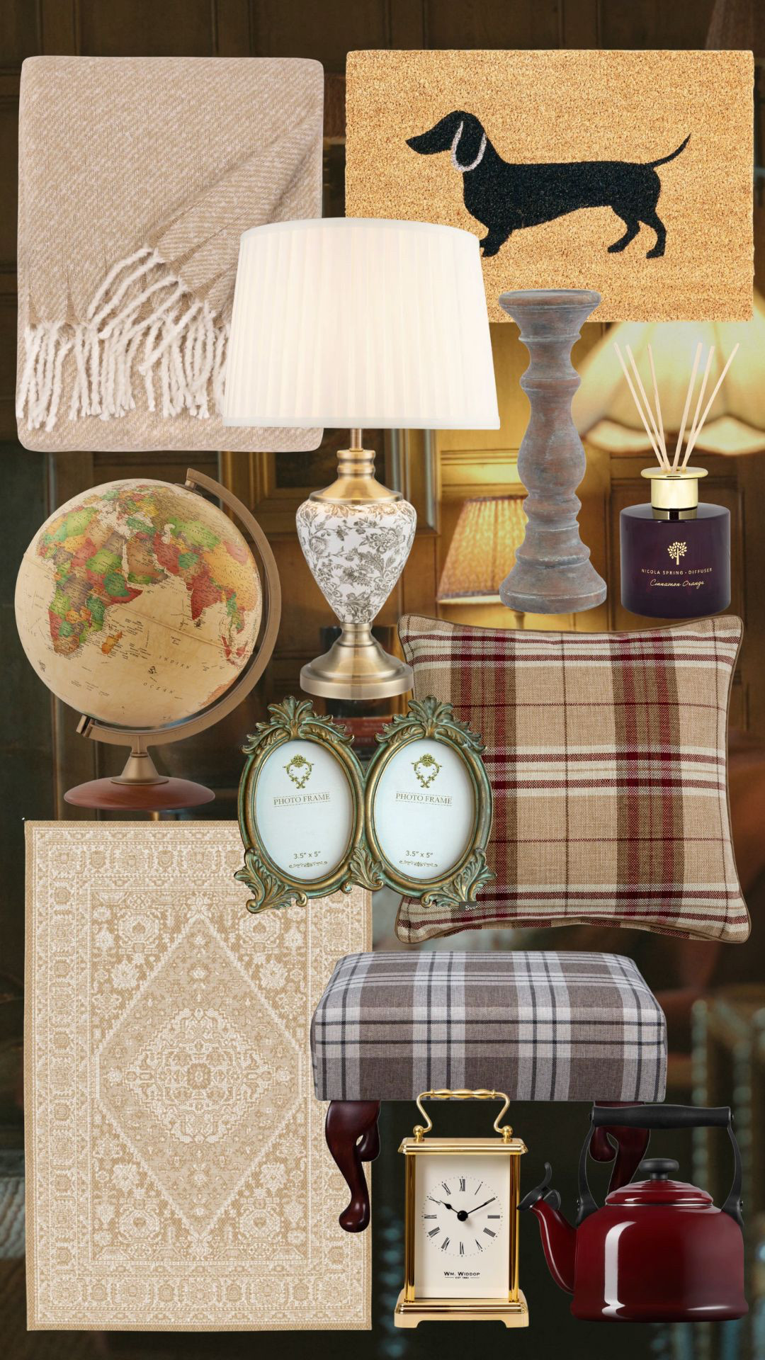#AD Traditional homeware from Wayfair 🤎 Cosy decor and homeware for an old money aesthetic 🫶🏻 Traditional decor and interiors, tweed, check and Ralph Lauren style interiors 🍂 

 #LTKautumn #LTKfestive #LTKeurope