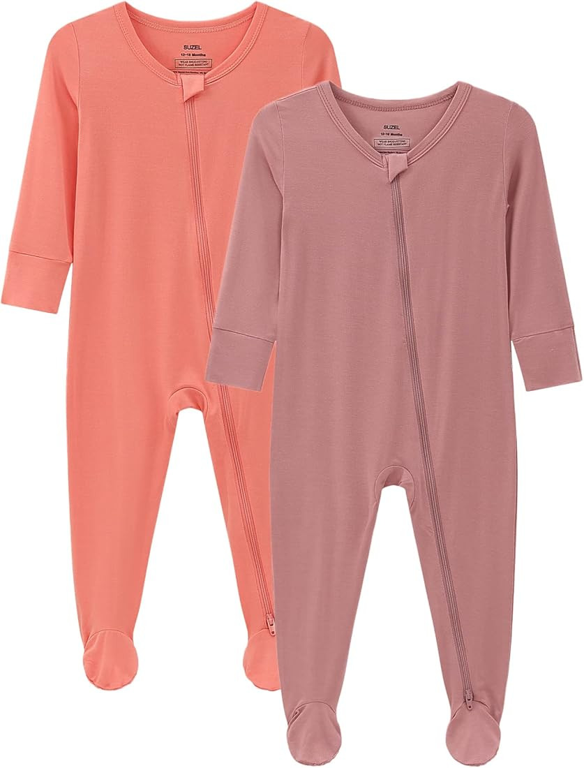 Bamboo Viscose Baby Footed Pajamas -Baby Infant Boys Girls Long Sleeve One Piece Romper - Sleep '... | Amazon (US)