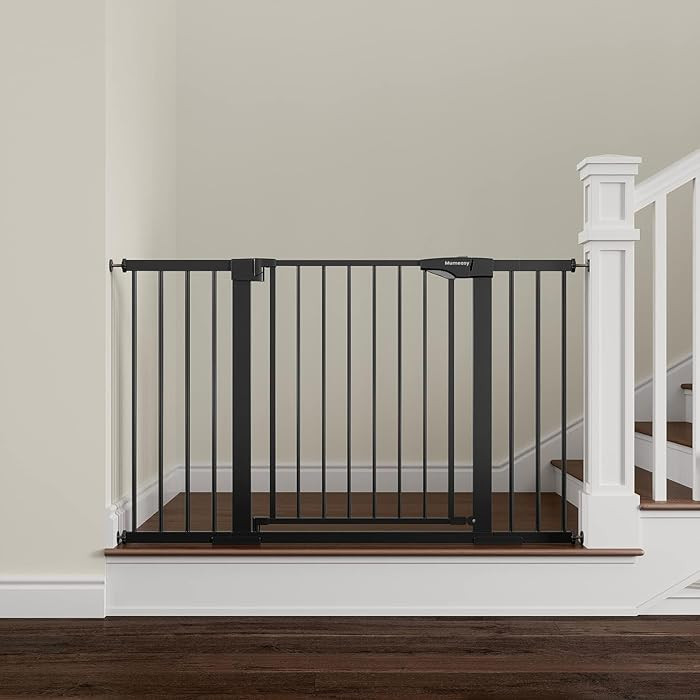 Mumeasy Baby Gate Extra Wide, 29.5-51'' Pressure Mounted Dog Gate with Walk Thru Door, Auto Close... | Amazon (US)