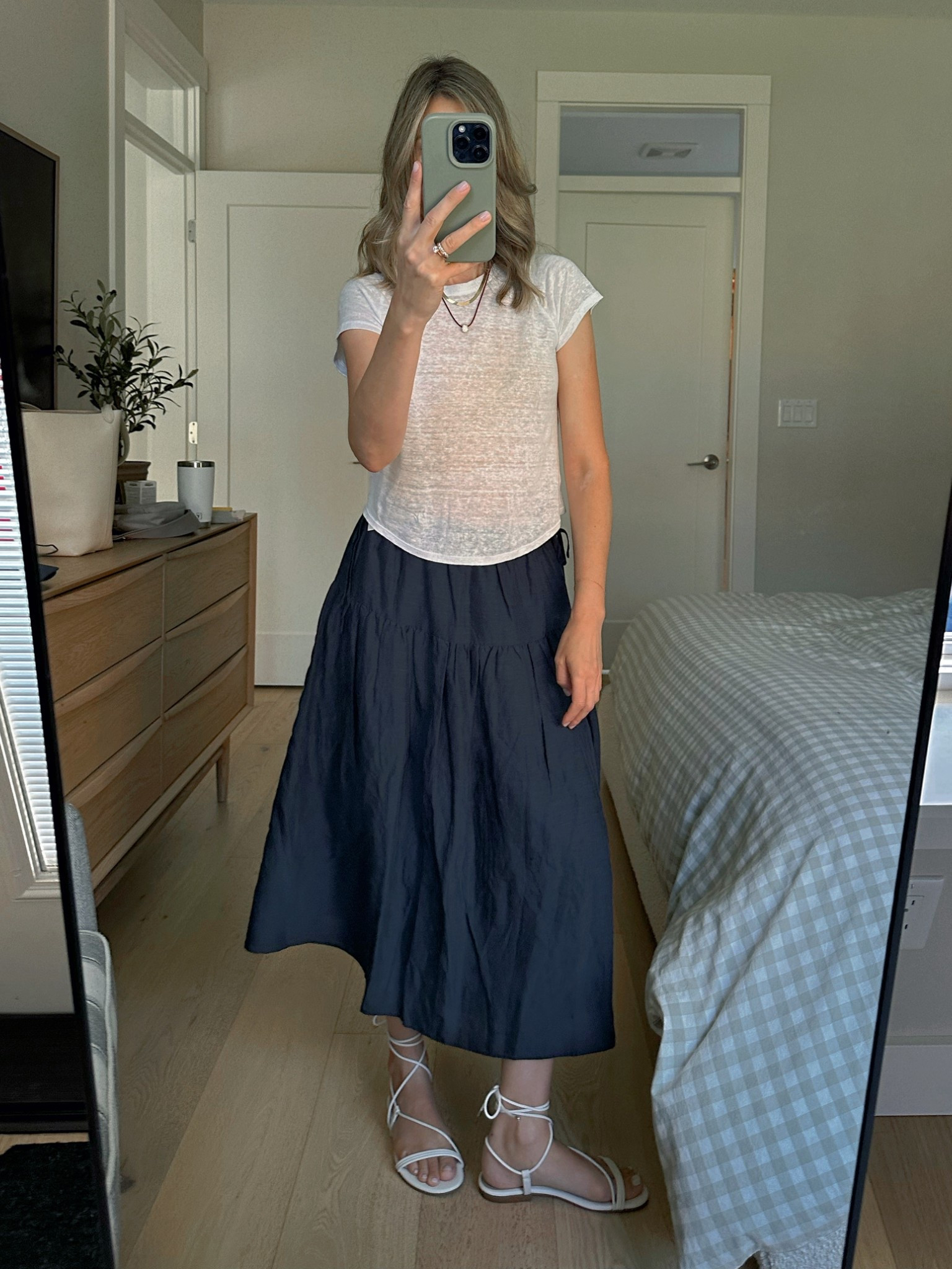 Worn this skirt so much since getting it recently. I love the linen texture and the blue is a nice change from black. 

Wearing these new sandals and they’re so good!! Need more colours. Tts wearing a 6.5 

#LTKstyletip #LTKsale #LTKsummer