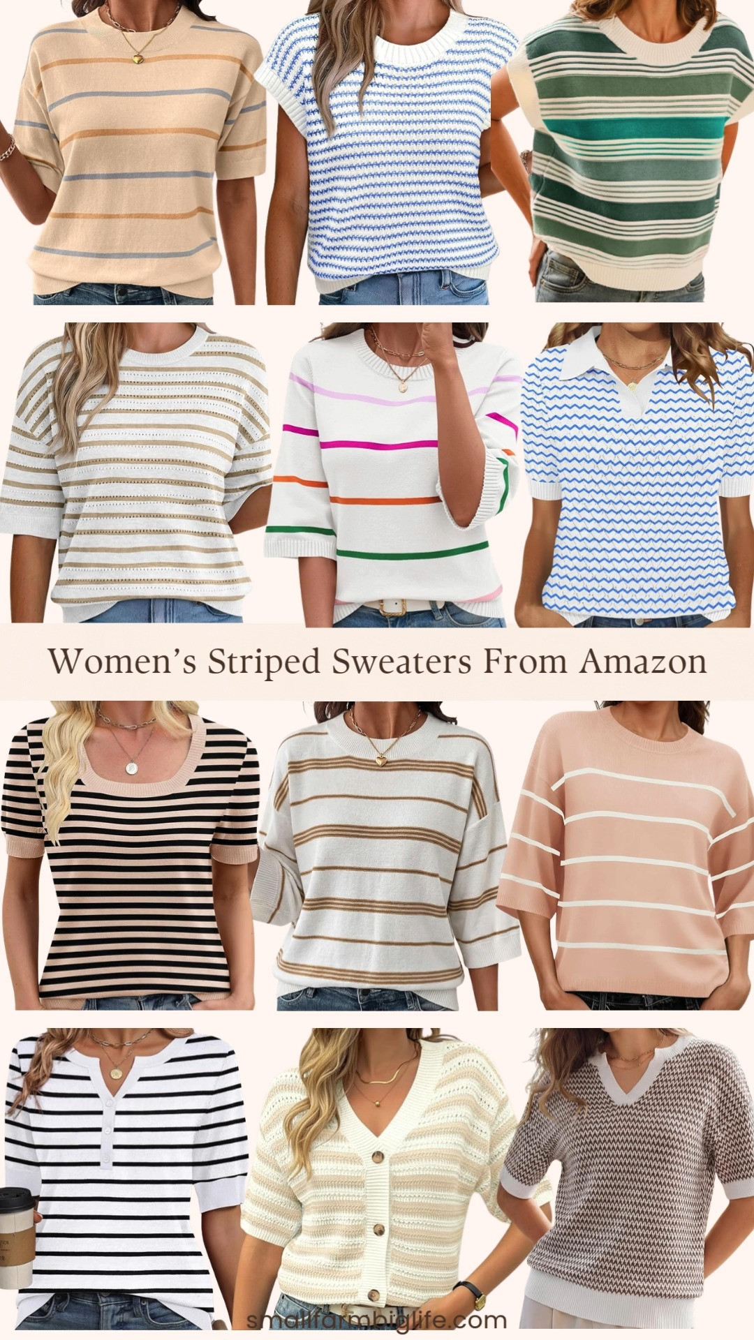Striped sweaters just scream effortless spring style 🤍💙

From cap sleeve sweater vests to lightweight short sleeve pullovers and classic striped crewnecks, these Women’s Striped Sweaters from Amazon are perfect for that polished but casual look. Pair with dark denim, white jeans, or trousers for an easy outfit that feels timeless and chic ✨ 

 #LTKgrwm #LTKootd #LTKOver40