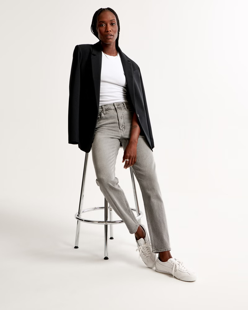 Women's High Rise Mom Jean | Women's Bottoms | Abercrombie.com | Abercrombie & Fitch (US)