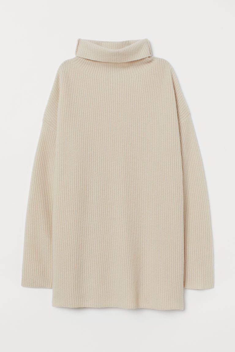 H & M - Cashmere Turtleneck Sweater - White | H&M (US + CA)