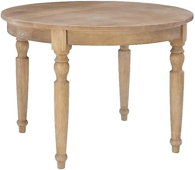 Linon Avalon Wood Round Dining Table in Light Brown | Amazon (US)