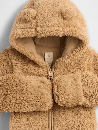 Baby Teddy Sherpa One-Piece | Gap Factory