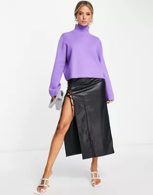 & Other Stories wool blend high neck sweater in purple | ASOS (Global)