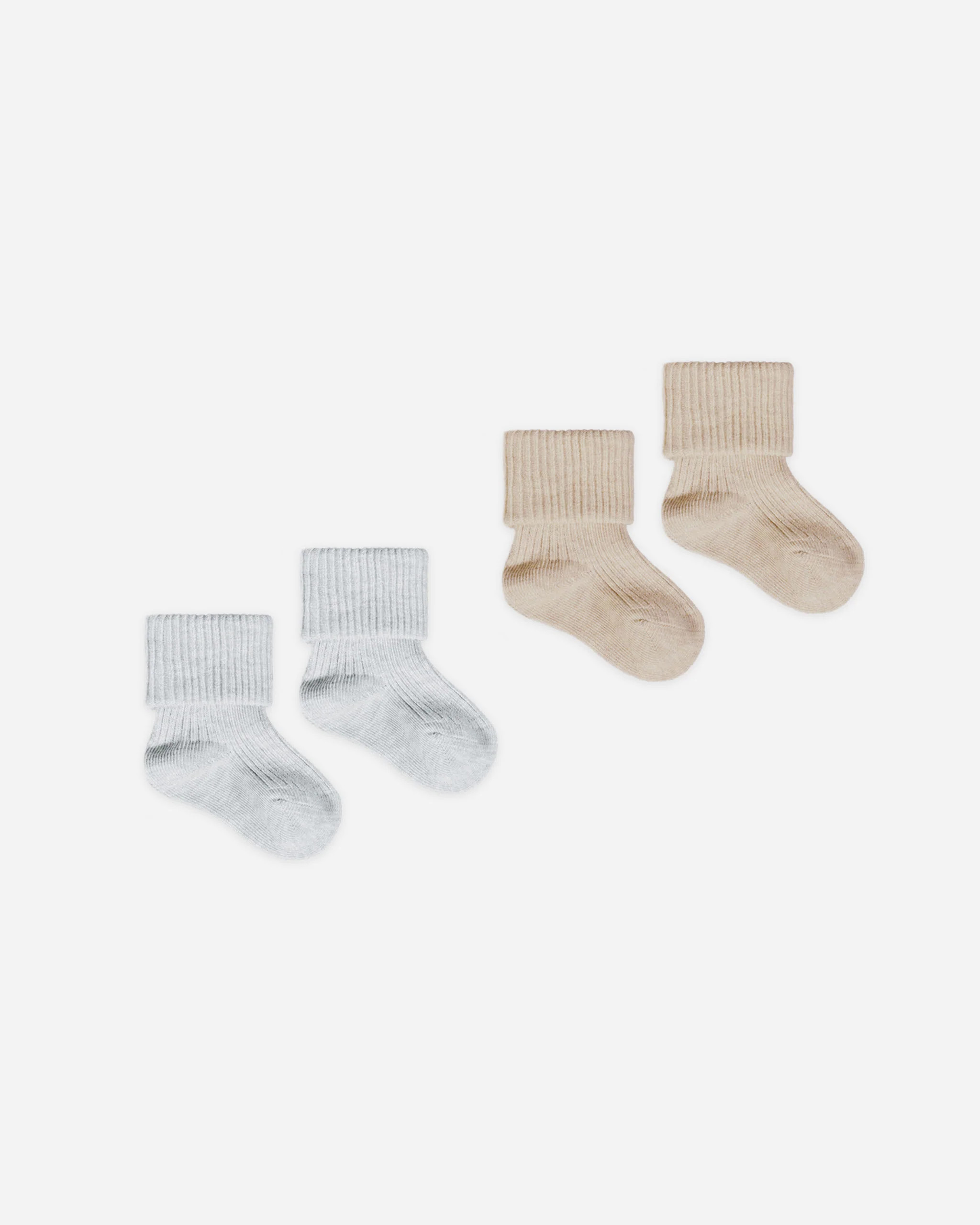 Melange Socks || Taupe, Blue | Rylee + Cru