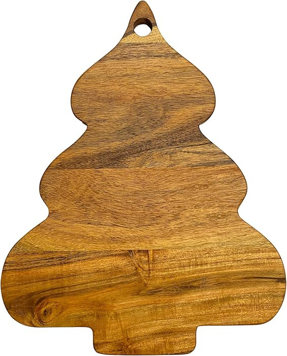 Amazon.com: Christmas Tree Cutting Board Gifts Decor Acacia Wood Cutting Boards Fluffy Christmas ... | Amazon (US)