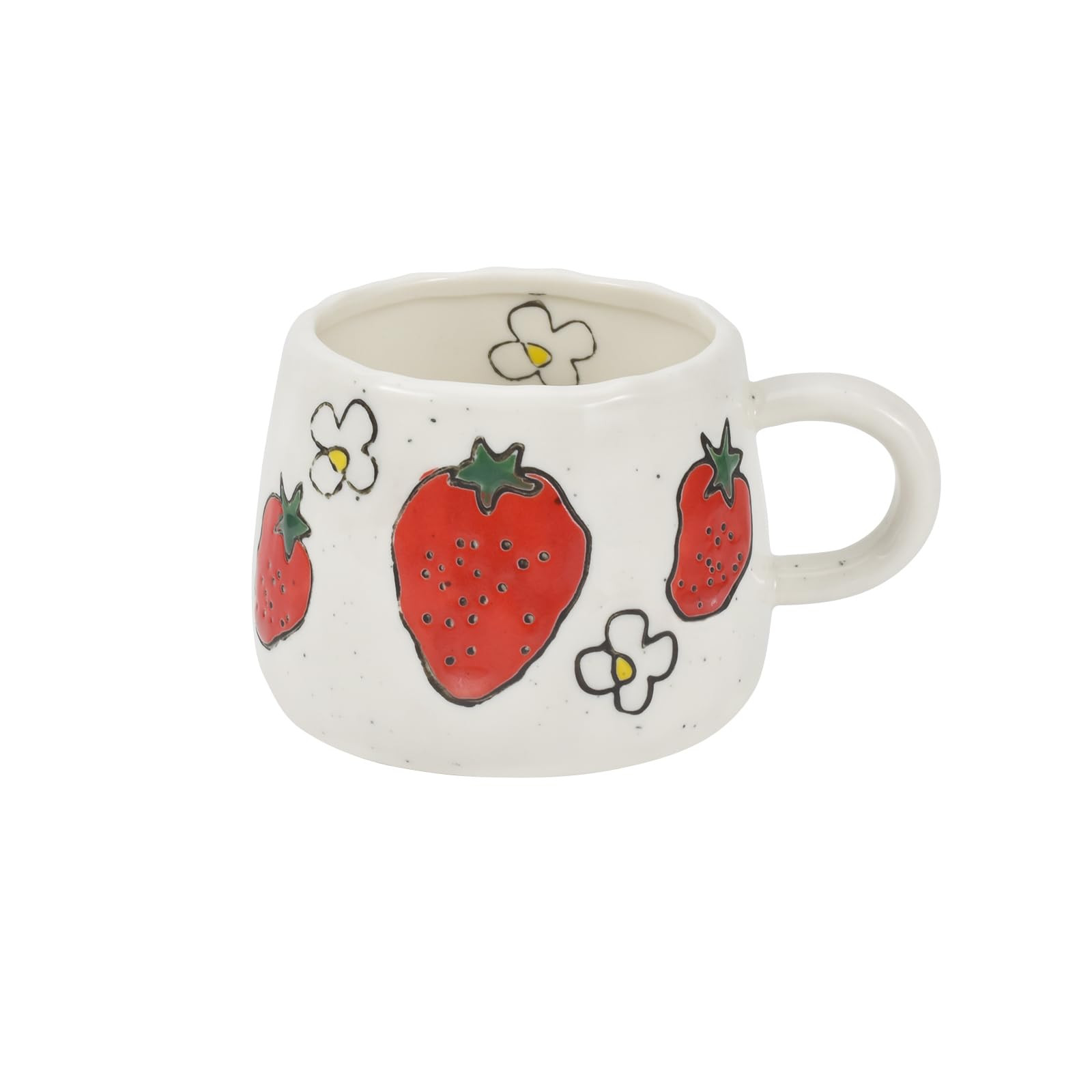 Koythin Ceramic Coffee Mug, Cute Strawberry Creative Mugs Design, Printed Flowers Cup for Office ... | Amazon (US)